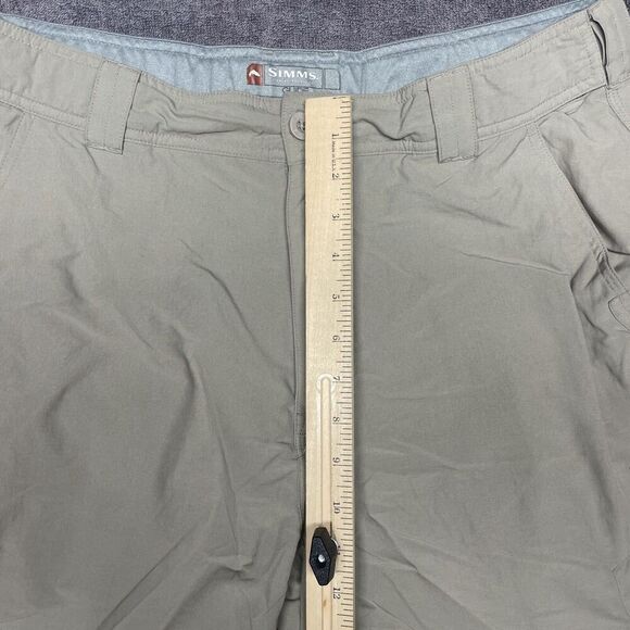 Simms Shorts Men's Size Large Beige Chino Guide Series Fly Fishing Cargo - Picture 6 of 14